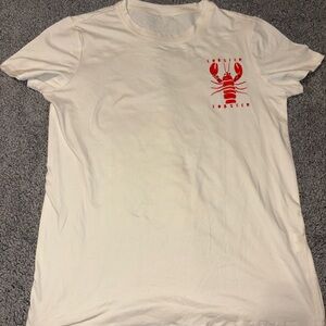 SHEIN Cream Tee with Red Lobster Design